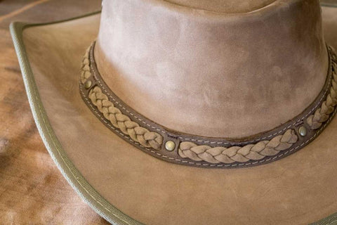 USA, Arizona, Tucson Close-up of cowboy hat White Modern Wood Framed Art Print with Double Matting by Paulson, Don