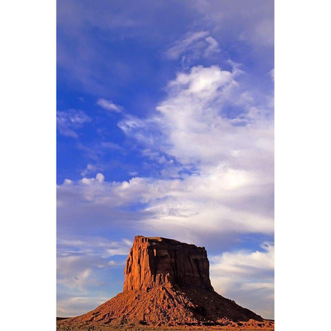 Arizona-Monument Valley Wilson Butte landscape  Black Modern Wood Framed Art Print by Jaynes Gallery