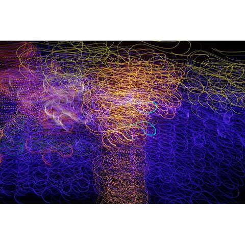 USA-Arizona-Buckeye-Abstract of multicolored Christmas lights Black Modern Wood Framed Art Print with Double Matting by Jaynes Gallery