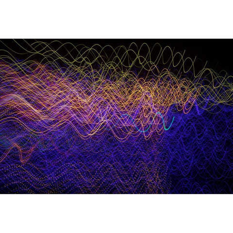 USA-Arizona-Buckeye-Abstract of multicolored Christmas lights Gold Ornate Wood Framed Art Print with Double Matting by Jaynes Gallery