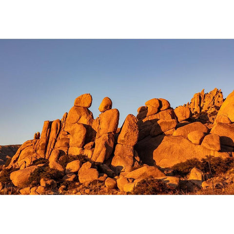 Jumbled granite boulders at Council Rocks in the Dragoon Mountains in the Coronado National Forest- Black Modern Wood Framed Art Print with Double Matting by Haney, Chuck