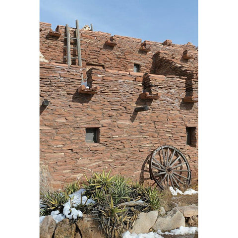 Hopi House-Grand Canyon National Park-Arizona-USA White Modern Wood Framed Art Print by Reynolds, Gerry