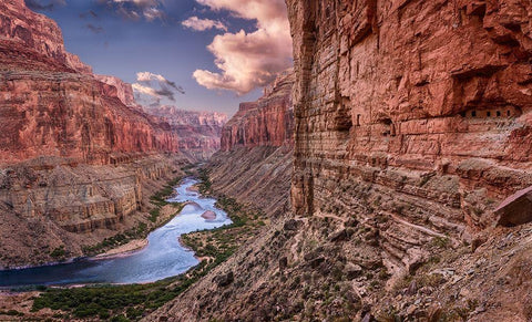 Nankoweap-Grand Canyon White Modern Wood Framed Art Print with Double Matting by Ford, John