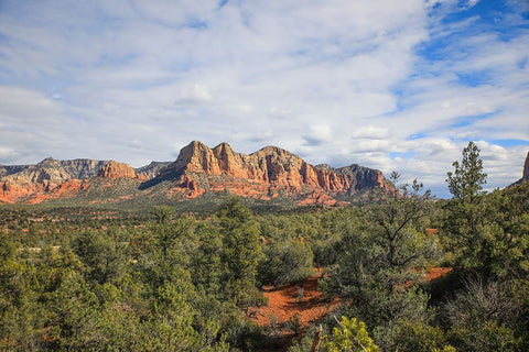 Sedona- Arizona- USA. Sedona red rocks formations Black Modern Wood Framed Art Print by Sienda, Jolly