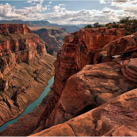 Colorado River meanders through the chasm it carved-at Toroweap-grand canyon-Arizona Black Modern Wood Framed Art Print by SMO