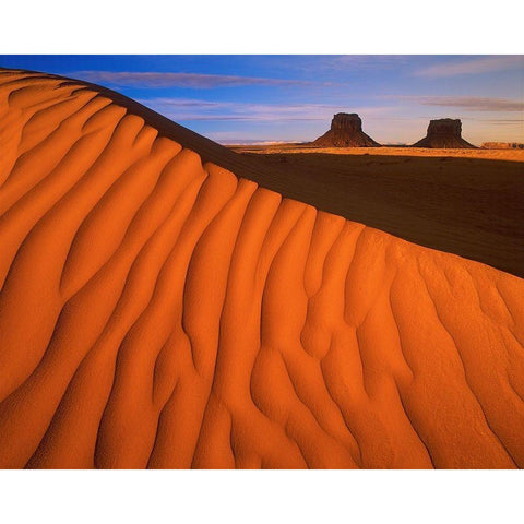 Lukashenka desert sand dunes in northern Arizona Black Modern Wood Framed Art Print by SMO