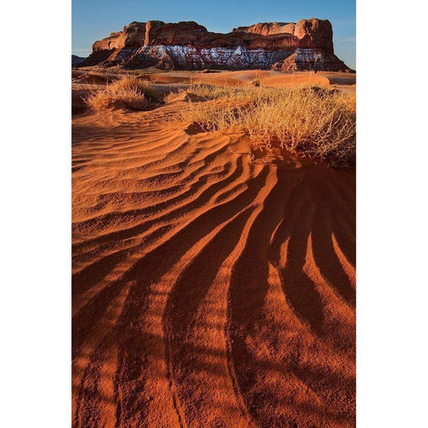 Lukashenka desert sand dunes in northern Arizona Black Modern Wood Framed Art Print by SMO