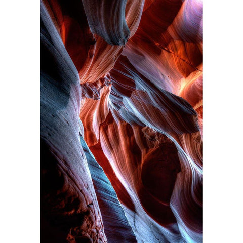 Antelope Canyon-a slot Canyon near page in northern Arizona Black Modern Wood Framed Art Print with Double Matting by SMO