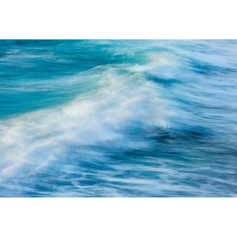 California-La Jolla-Wave abstract Black Modern Wood Framed Art Print with Double Matting by Collins, Ann