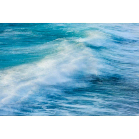 California-La Jolla-Wave abstract Black Modern Wood Framed Art Print by Collins, Ann