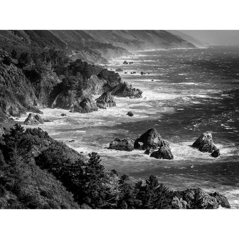 USA-California-Big Sur Sunny day on the Central Coast Black Modern Wood Framed Art Print by Collins, Ann
