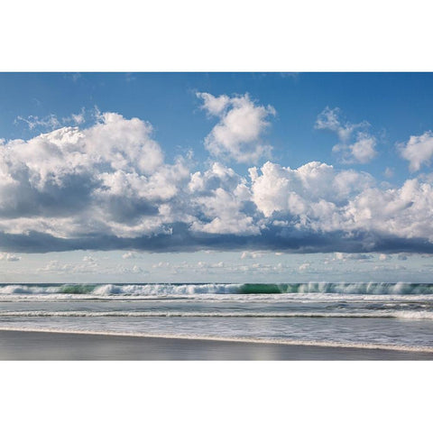 USA-California-La Jolla Waves at La Jolla Shores Beach Gold Ornate Wood Framed Art Print with Double Matting by Collins, Ann