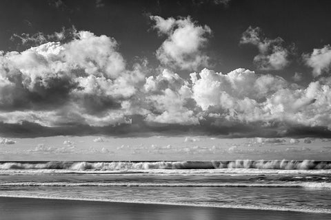 USA-California-La Jolla Waves at La Jolla Shores Beach White Modern Wood Framed Art Print with Double Matting by Collins, Ann