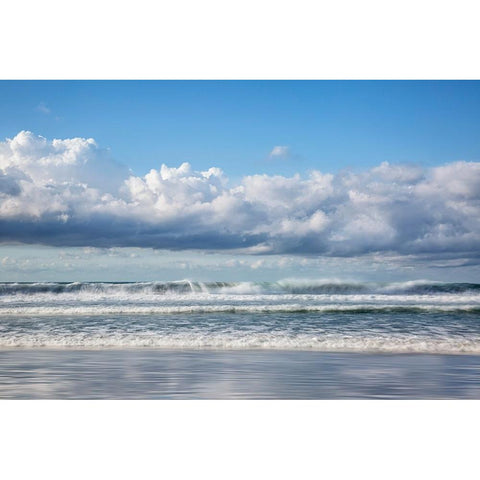 USA-California-La Jolla Waves at La Jolla Shores Beach Black Modern Wood Framed Art Print by Collins, Ann