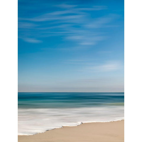 USA-California-La Jolla Ocean abstract blur at Marine Street Beach Black Modern Wood Framed Art Print by Collins, Ann