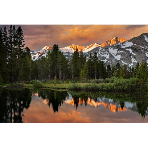 Alpine tarn-Tuolumne Meadows sunrise-Yosemite National Park-California Gold Ornate Wood Framed Art Print with Double Matting by Jones, Adam