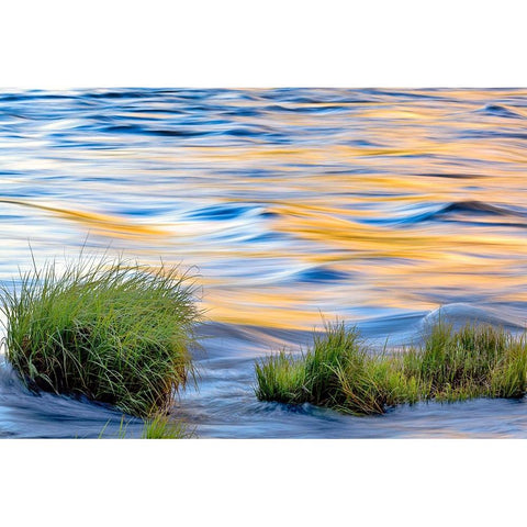 Sunset reflection on Merced River-Yosemite National Park-California Black Modern Wood Framed Art Print by Jones, Adam