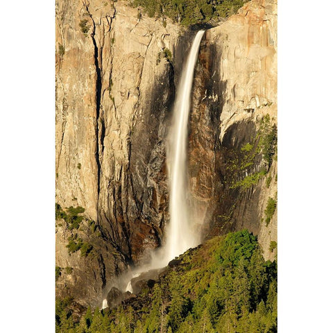 Bridalveil Fall-Yosemite National Park-California White Modern Wood Framed Art Print by Jones, Adam