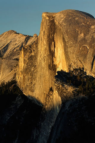 Half Dome at sunset from Glacier Point-Yosemite National Park-California Black Ornate Wood Framed Art Print with Double Matting by Jones, Adam