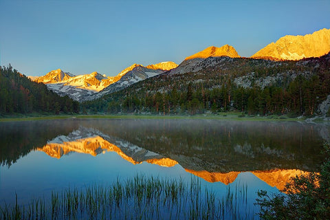 Alpine tarn-Tuolumne Meadows sunrise-Yosemite National Park-California Black Ornate Wood Framed Art Print with Double Matting by Jones, Adam