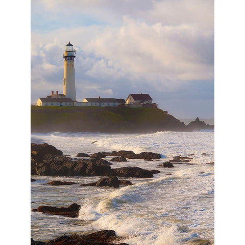 Pigeon Point Lighthouse-Big Sur-California-USA Black Modern Wood Framed Art Print with Double Matting by Miller, Anna