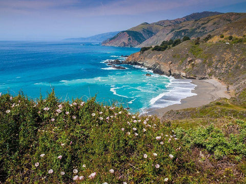 Big Sur Coastal Cliffs-California-USA Black Ornate Wood Framed Art Print with Double Matting by Miller, Anna