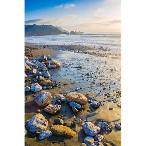 Rockaway Beach-Pacifica-California-USA Black Modern Wood Framed Art Print by Miller, Anna