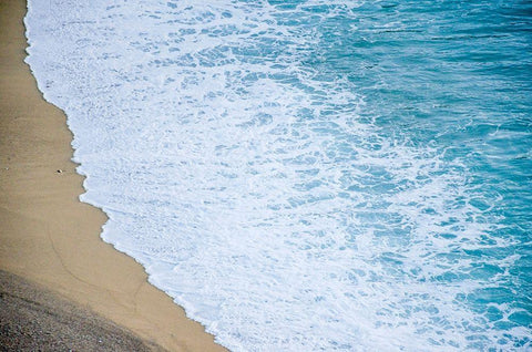 Waves on Beach-Julia Pfeiffer Burns State Park-Big Sur-California-USA Black Ornate Wood Framed Art Print with Double Matting by Miller, Anna
