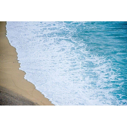 Waves on Beach-Julia Pfeiffer Burns State Park-Big Sur-California-USA Black Modern Wood Framed Art Print by Miller, Anna