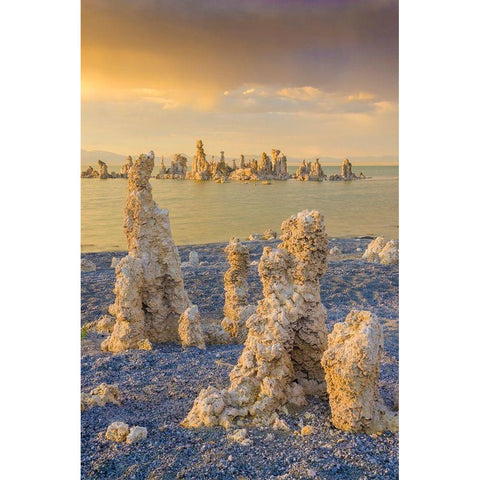 Tufas on Mono Lake-Eastern Sierras-California-USA Black Modern Wood Framed Art Print with Double Matting by Miller, Anna