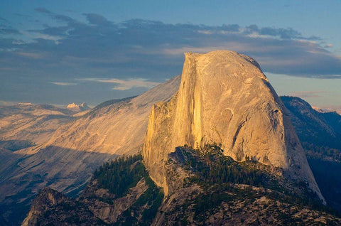 Half Dome from Glacier Point-Yosemite National Park-California-USA Black Ornate Wood Framed Art Print with Double Matting by Miller, Anna