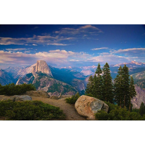 Half Dome from Glacier Point-Yosemite National Park-California-USA Black Modern Wood Framed Art Print by Miller, Anna