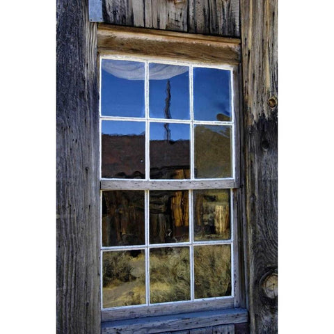 CA, Bodie State Park, Ghost town building White Modern Wood Framed Art Print by Kirkland, Dennis