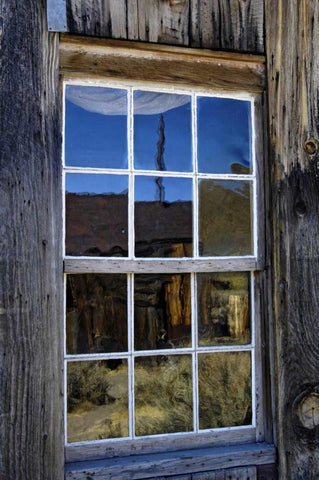 CA, Bodie State Park, Ghost town building Black Ornate Wood Framed Art Print with Double Matting by Kirkland, Dennis