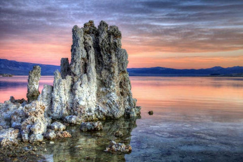 California, Mono Lake Sunrise on tufa formations Black Ornate Wood Framed Art Print with Double Matting by Carter, Jean