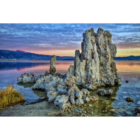 California, Mono Lake Sunrise on tufa formations Black Modern Wood Framed Art Print with Double Matting by Carter, Jean