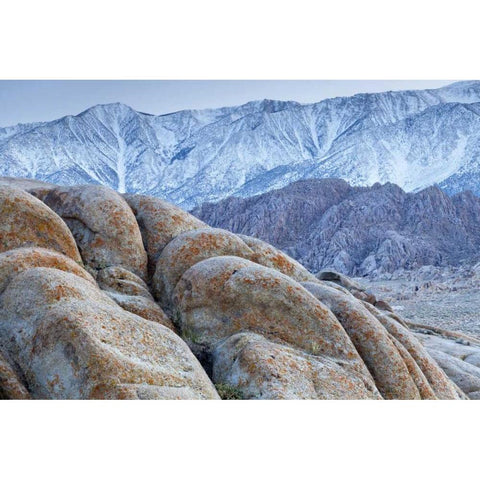 California, Lone Pine Alabama Hills and Sierras Black Modern Wood Framed Art Print by Paulson, Don