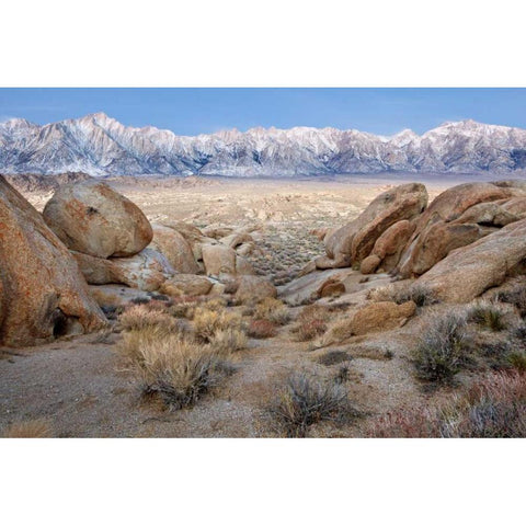 California Lone Pine Peak and Mt Whitney Black Modern Wood Framed Art Print by Paulson, Don