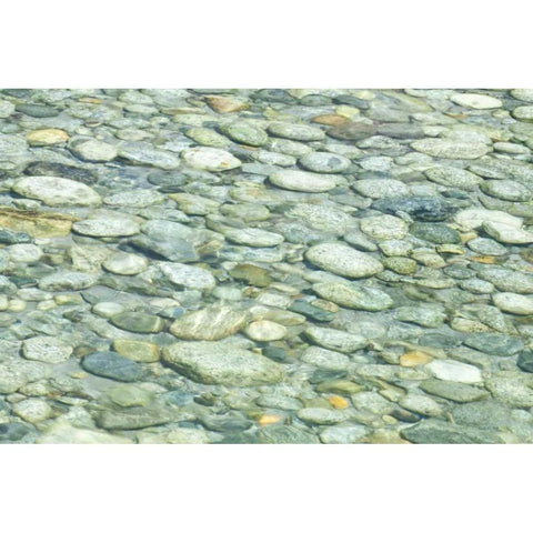 California, Sequoia NP Stones in Paradise Creek White Modern Wood Framed Art Print by Paulson, Don