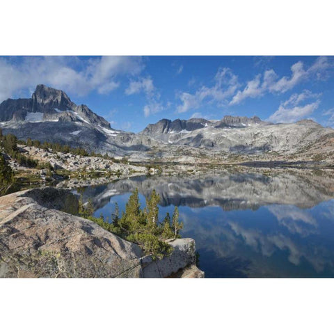 CA, Inyo NF Landscape of Thousand Island Lake Gold Ornate Wood Framed Art Print with Double Matting by Paulson, Don