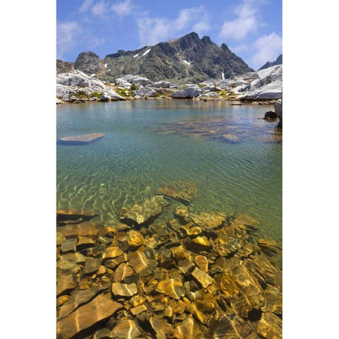 California, Inyo NF Tarn near Nydiver Lakes Black Modern Wood Framed Art Print by Paulson, Don