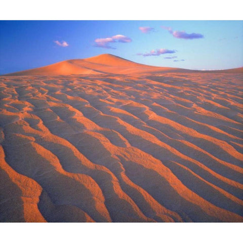 California, Dumont Dunes, Sand Dunes and Clouds Black Modern Wood Framed Art Print by Talbot Frank, Christopher