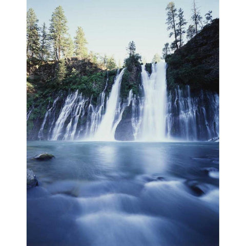 California, McArthur-Burney Falls, Burney Falls Black Modern Wood Framed Art Print by Talbot Frank, Christopher