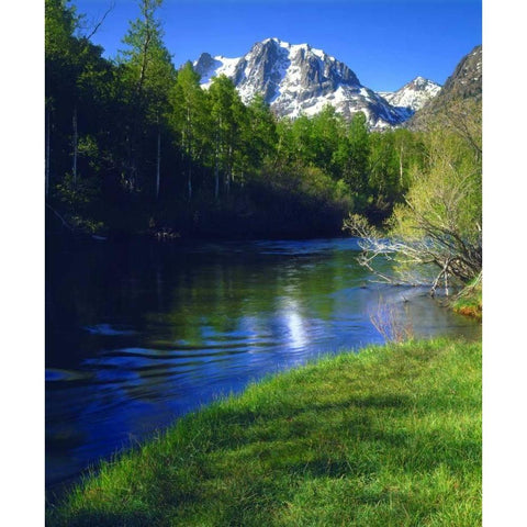 California, Rush Creek in the Sierra Nevada Mts Black Modern Wood Framed Art Print by Talbot Frank, Christopher