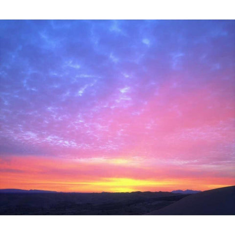 CA, San Diego, Sunrise Clouds over the desert White Modern Wood Framed Art Print by Talbot Frank, Christopher