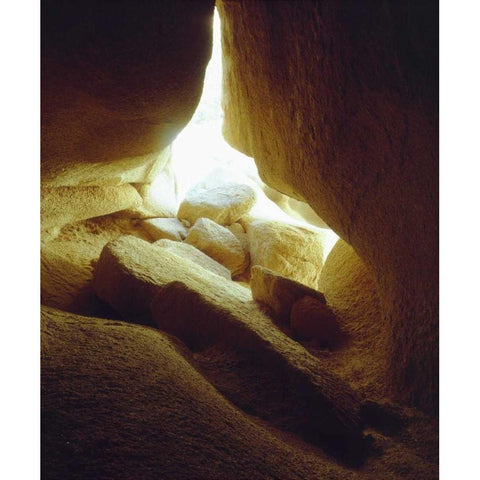 USA, California, San Diego Granite Wind Cave Black Modern Wood Framed Art Print by Talbot Frank, Christopher