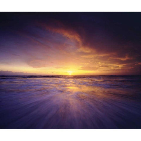 CA, San Diego Sunset Cliffs Beach at Sunset Black Modern Wood Framed Art Print with Double Matting by Talbot Frank, Christopher