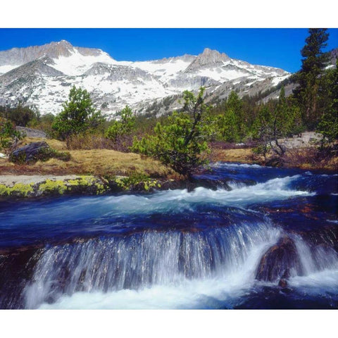 CA, Sierra Nevada A Creek in the High Sierra Black Modern Wood Framed Art Print by Talbot Frank, Christopher