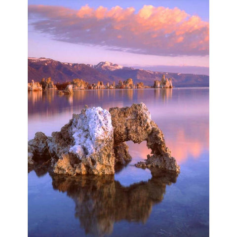 California, Sierra Nevada Tufa arch at Mono Lake Black Modern Wood Framed Art Print by Talbot Frank, Christopher