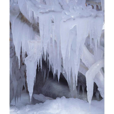 California, Sierra Nevada Icicles in the Sierra Black Modern Wood Framed Art Print by Talbot Frank, Christopher